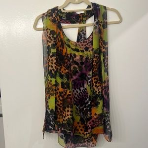 Diane von Furstenberg sz 4 silk scarf top